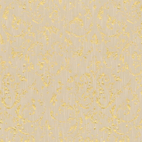 Tadessi Tapete Barock Giulia M1 No 2182 Vliestapete Beige Gold Ornament Barocktapete