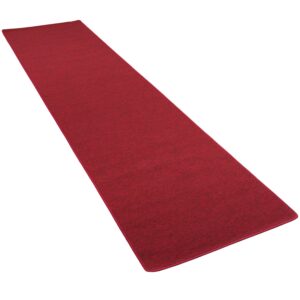 Snapstyle Feinschlingen Velour Läufer Teppich Strong Rot 100x400cm