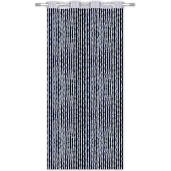 Arsvita Fadenvorhang Fadengardine Gardine Vorhang Metall-Optik 140 cm x 250 cm Ösen Silber