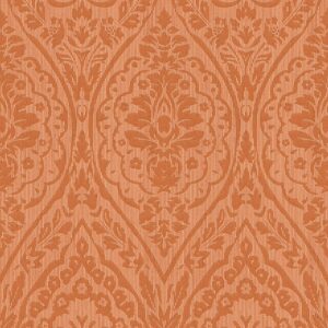 Bricoflor Ornament Tapete in Terracotta Florale Vliestapete mit Barock Muster Romantisch Landhaus Textiltapete Ideal für Esszimmer und Wohnzimmer