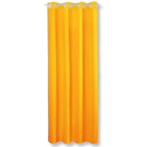 Bestgoodies Dekoschal Ellen Ösen Blickdicht 140 cm x 245 cm Orange 2er Pack