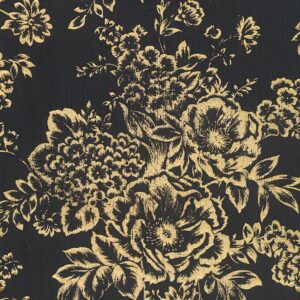 Tadessi Tapete Blumen Florentin M1 No 2169 Vliestapete Gold Schwarz Floral Abstrakt