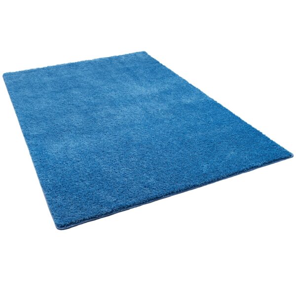 Snapstyle Hochflor Shaggy Teppich Palace Blau 160x160cm