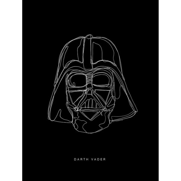 Disney Poster Star Wars Vader Schwarz-Weiß 30 x 40 cm 611663