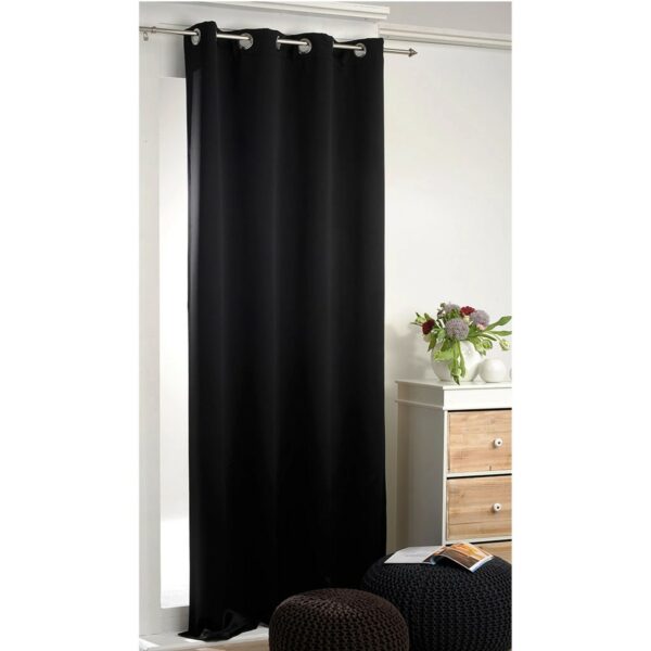 Bestlivings Verdunkelungsgardine mit Ösen Schwarz 270 cm x 245 cm