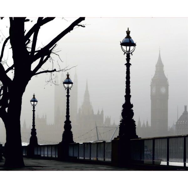 Sanders & Sanders Fototapete London Grau und Schwarz 360 x 270 cm 600450