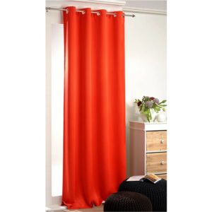 Bestlivings Verdunkelungsgardine mit Ösen Orange 270 cm x 245 cm