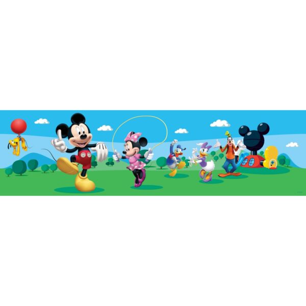 Disney Selbstklebende Tapetenbordüre Micky Maus Grün und Blau 10 x 500 cm 600029