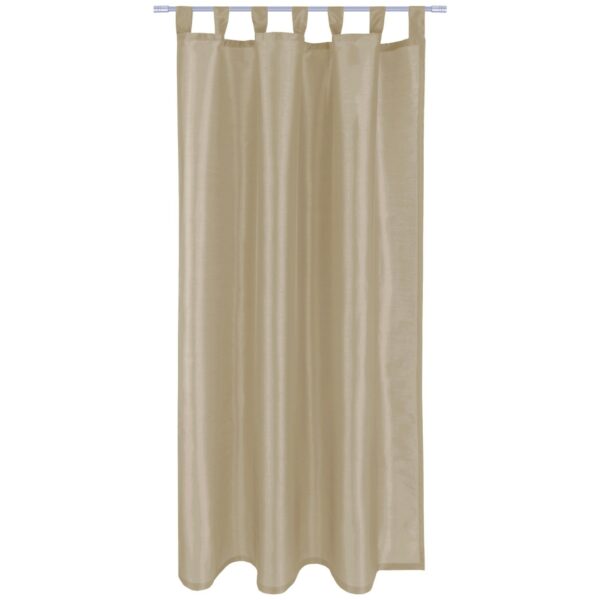 Bestlivings Gardine Blickdicht 140 cm x 175 cm Schlaufen Taupe Hell