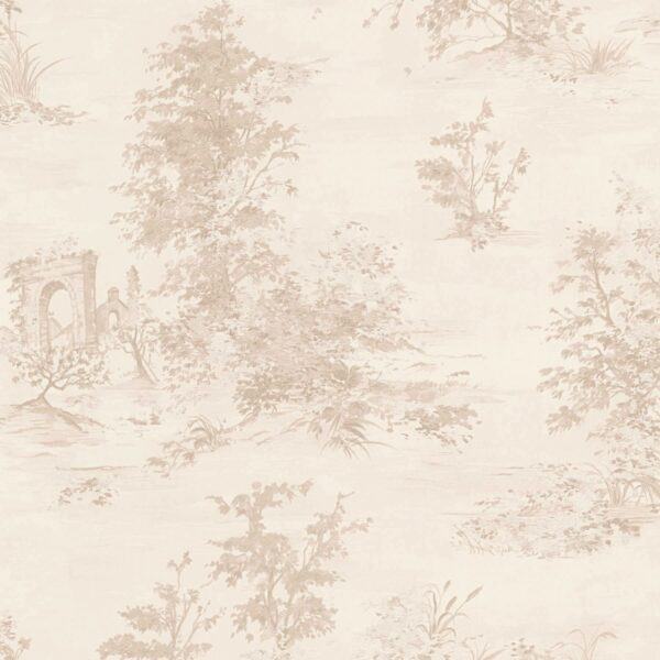 Tadessi Tapete Bäume Blätter Salvatore M1 No 2119 Vliestapete Beige Wald Natur Rosa