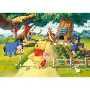 Disney Poster Pu Der Bär Grün Gelb und Blau 160 x 110 cm 600654