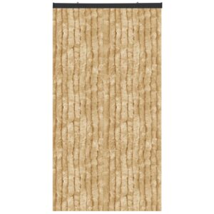 Arsvita Flauschvorhang Flauschgardine Vorhang 140 cm x 220 cm Unistreifen Beige