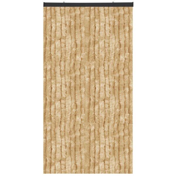 Arsvita Flauschvorhang Flauschgardine Vorhang 140 cm x 200 cm Unistreifen Beige