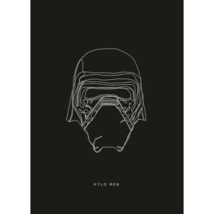 Disney Poster Star Wars Kylo Schwarz-Weiß 50 x 70 cm 610223