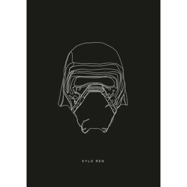 Disney Poster Star Wars Kylo Schwarz-Weiß 50 x 70 cm 610223