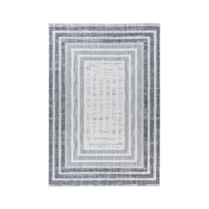 MeGusta Kurzflor Teppich Modern Grau 120x170 cm Carmen