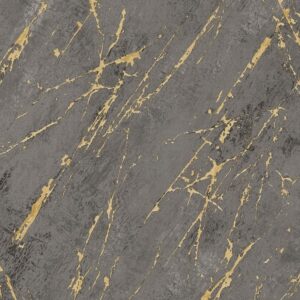 Bricoflor Tapete in Marmoroptik Schwarz Gold Scheuerbeständige Vliestapete mit Marmor Design anthrazit für Küche und Wohnzimmer