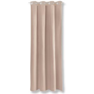 Bestgoodies Dekoschal Ellen Ösen Blickdicht 140 cm x 175 cm Sandgrau 2er Pack