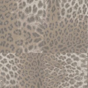 Bricoflor animal Print Tapete Taupe Beige Leoparden Vliestapete Elegant Ideal für Wohnzimmer und Schlafzimmer