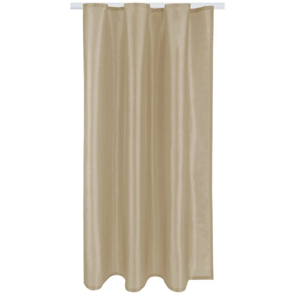 Bestlivings Gardine Blickdicht 140 cm x 175 cm Band Taupe Hell