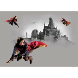 Sanders & Sanders Poster Harry Potter Hogwarts Grau und Rot 1.1 x 1.55 m 601249