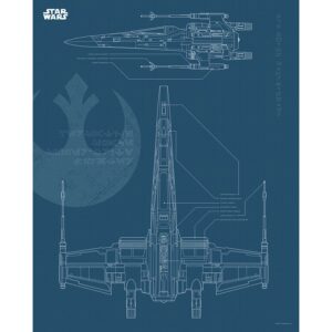 Disney Poster Star Wars X-Wing Dunkelblau 40 x 50 cm 611686