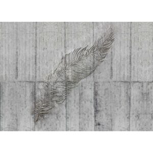 Komar Fototapete Concrete Feather Grau 350 x 250 cm 611642