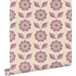 ESTAhome Tapete Blumen Lila 50 x 900 cm 130980