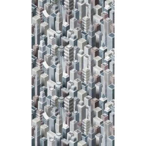 Bricoflor 3D Tapete New York Moderne Vliestapete mit Wolkenkratzer in Hellgrau Fototapete mit Hochhäusern Ideal für Jugendzimmer