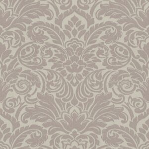 Bricoflor Ornament Tapete in Taupe Grau Elegante Vliestapete mit Flock Muster im Barock Stil Neobarock Wandtapete für Schlafzimmer und Wohnzimmer