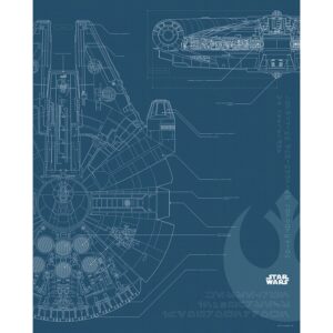 Disney Poster Star Wars Millennium Falken Dunkelblau 40 x 50 cm 611682