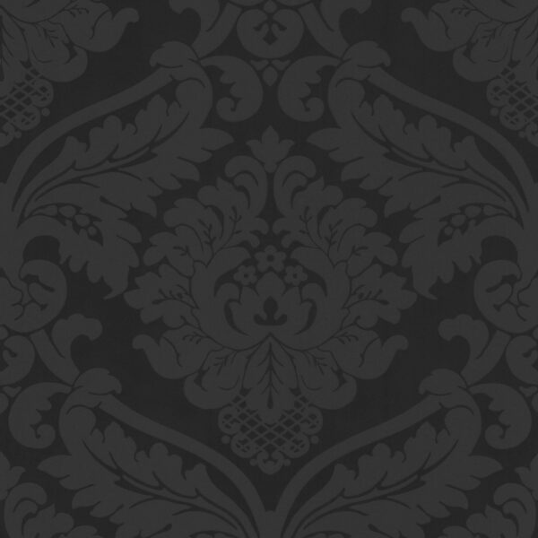 Bricoflor Barock Tapete aus Papier und Vinyl Schwarze Ornament Tapete mit Vinyl Muster Neobarock Stil Elegante Wohnzimmer Papiertapete