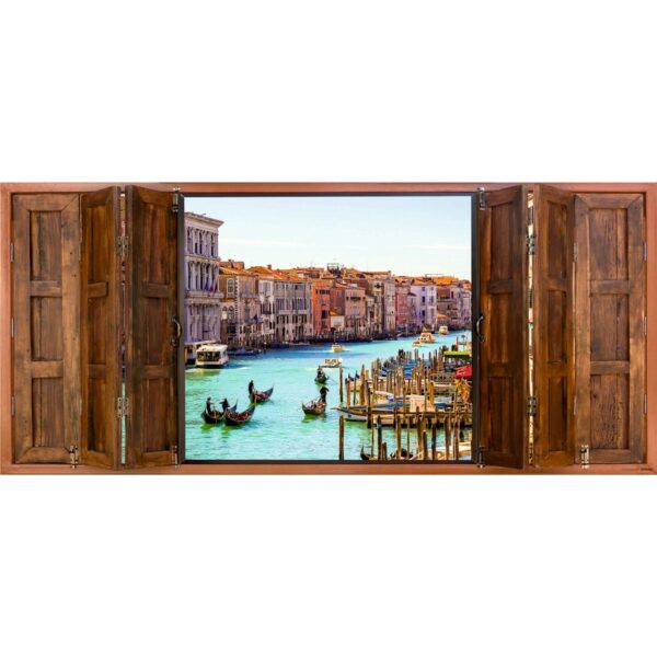 Sanders & Sanders Poster Venedig Braun und Blau 202 x 90 cm 600939