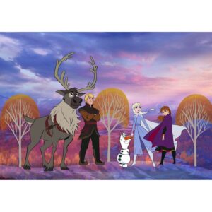 Disney Fototapete Die Eiskönigin Lila und Orange 400 x 280 cm 610075