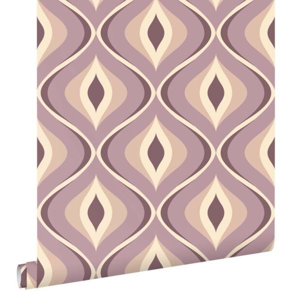 ESTAhome Tapete Retro-Ornamente Violett 50 x 900 cm 130988