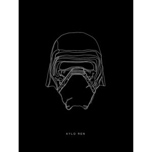 Disney Poster Star Wars Kylo Schwarz-Weiß 30 x 40 cm 611665