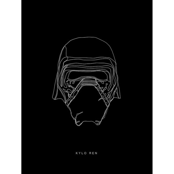 Disney Poster Star Wars Kylo Schwarz-Weiß 30 x 40 cm 611665