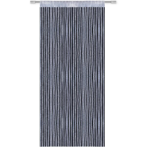 Bestlivings Metall Optik Fadenvorhang Trennvorhang Gardine Stangendurchzug ca. 90 cm x 250 cm Silber