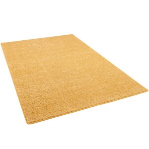 Snapstyle Hochflor Velours Teppich Mona Curry Gelb 80x160cm