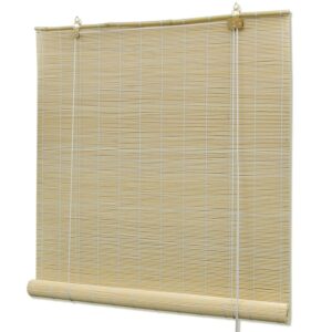 vidaXL Naturfarbenes Bambusrollo 80 x 160 cm