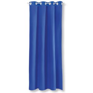 Bestgoodies Dekoschal Ellen Ösen Blickdicht 140 cm x 225 cm Blau 2er Pack