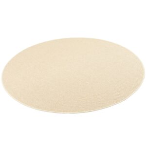 Snapstyle Bentzon Natur Flachgewebe Teppich Beige 160cm Rund