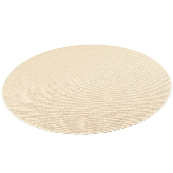 Snapstyle Bentzon Natur Flachgewebe Teppich Beige 100cm Rund