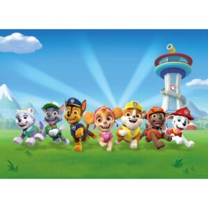 Sanders & Sanders Poster Paw Patrol Blau und Grün 160 x 110 cm 600674