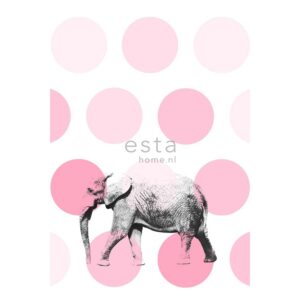 ESTAhome Fototapete Elefant Rosa 186 cm x 2