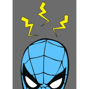 Komar Poster Spider-Man Blau und Grau 30 cm x 40 cm 612846