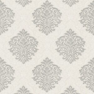 Tadessi Tapete Barock Jacopo M1 No 2307 Vliestapete Beige Silber Ornament Barocktapete