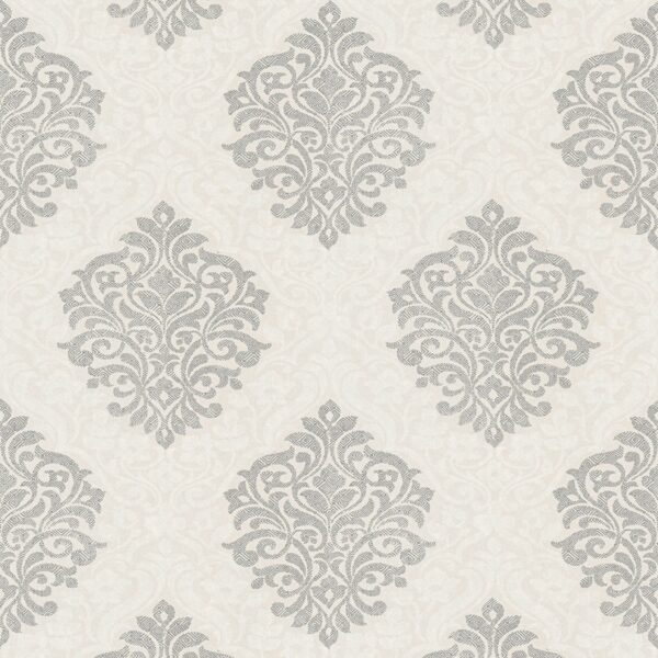 Tadessi Tapete Barock Jacopo M1 No 2307 Vliestapete Beige Silber Ornament Barocktapete