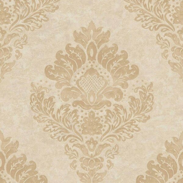 Bricoflor Vlies Barocktapete Creme Gold Edle Barock Tapete in Sandfarben für Schlafzimmer und Wohnzimmer Ornament Vliestapete mit Vinyl Elegant