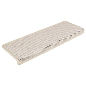 VidaXL Treppenmatten Selbstklebend Sisal-Optik 15 Stk. 65x21x4cm Creme